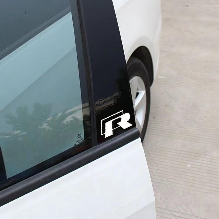Для VW 2 шт. Значок на кузов автомобиля Наклейка на B-стойку Багажник Наклейка с эмблемой R Для Volkswagen R Polo T5 Golf 5 MK6 7 8 Passat b6 b7 GTD GTI