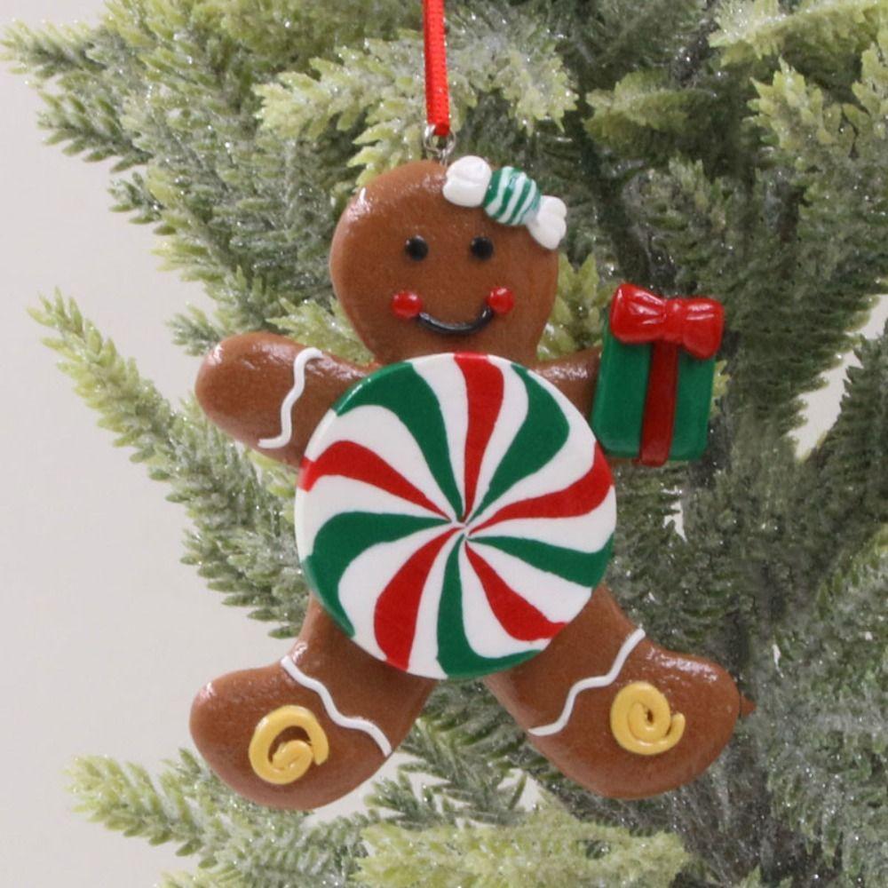 Мультфильм Пряничный человечек Рождественские подвески Мягкая глина Рождественская елка Украшение Фестиваль