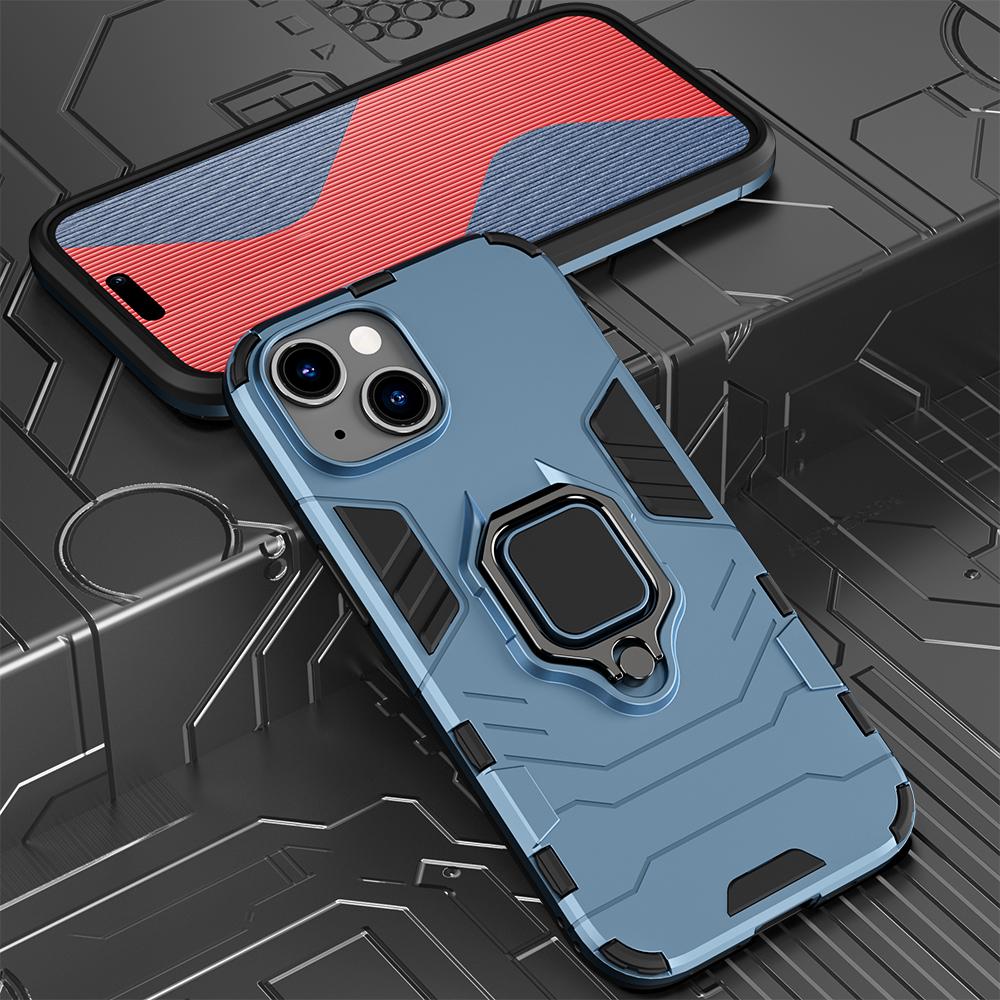 KEYSION Shockproof Armor Case for iPhone 15 Pro Max 15 Ultra Soft Silicone+PC Ring Stand Phone Cover for iPhone 14 13 12 11 Pro