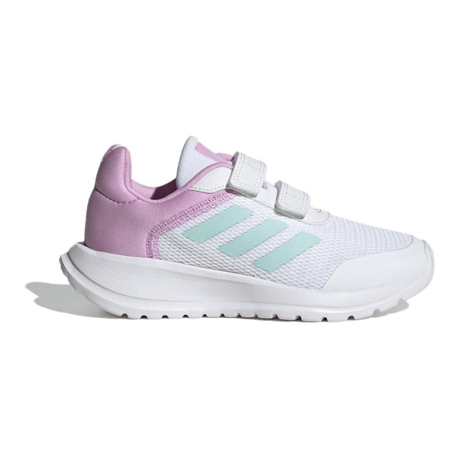 Adidas Tensaurrun 2.0 Versatile Comfortable Shock Absorbing Durable Low Top Kids Running Shoes Kids Sneaker White Purple Blue IG1240