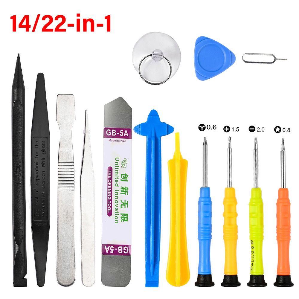 Ручной инструмент Инструмент для разборки телефона 14/22-в-1 Открывание экрана Монтировка Набор отверток Часы/камера