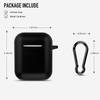 Сплошной цветной силиконовый мягкий чехол для Airpods 1/2, жидкий силиконовый беспроводной Bluetooth-наушник, защитный чехол для Airpods 2