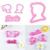 Createklat Барби Принцесса Форма для печенья Неправильной формы Пластиковый набор инструментов для выпечки Для DIY украшения торта