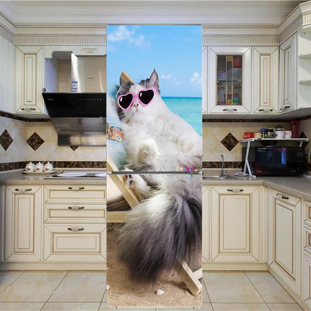 Art New Rose стикер на холодильник с цветочным узором, наклейки на стену, украшение дома, кухня, настенная роспись, декор, современный ремонт