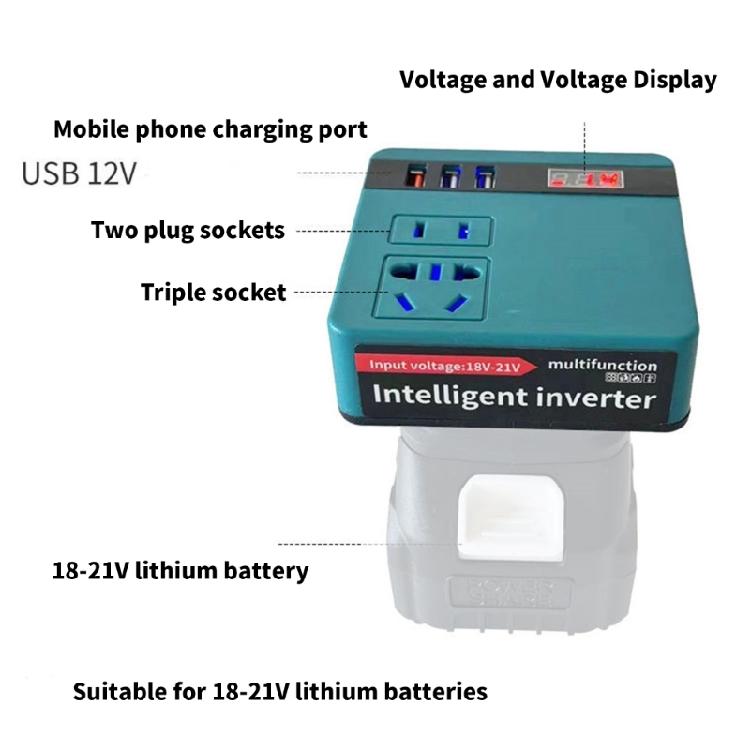 Инверторный зарядник 18В-21В на 220В для смартфонов, планшетов и мелкой бытовой техники. Станция питания, генератор