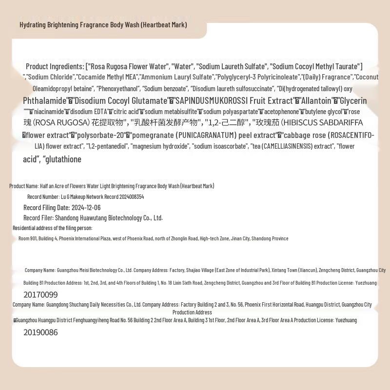 Ban Mu Hua Tian Floral Hydrosol Shower & Shampoo Combo Set