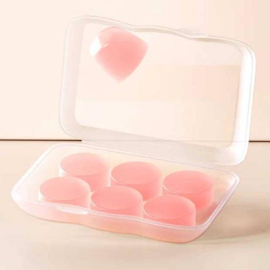 6 шт. силиконовые беруши шумоподавление моющиеся водонепроницаемые мягкие многоразовые средства защиты органов слуха концерты работа учеба сон бесшумные беруши