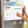 1 Set Magnetic Message Board Refrigerator Magnet Erasable Writing Surface Weekly Planner Kitchen