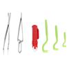 Набор инструментов для удаления клещей для собак и кошек, средства для удаления клещей, ручка для удаления, пинцет из нержавеющей стали(Зелёные галочки