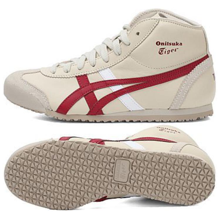 ONITSUKA TIGER Мексика Mid Runner Повседневные Удобные Кроссовки Средней Высоты Унисекс Бежевый HL328-0226