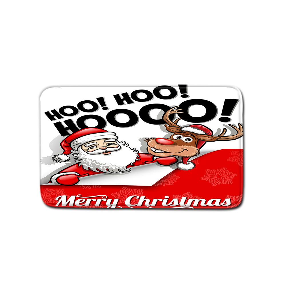 3D Цифровая печать Рождественская Водонепроницаемая Занавеска для душа Четыре предмета Коврик для ванной Нескользящий Коврик для двери Спальня Гостиная Коврик для пола Ковер