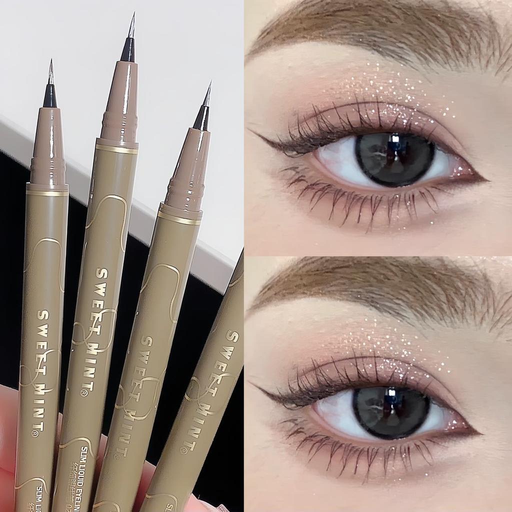 Slim Liquid Silkworm Waterproof Quick-drying Brown Non-smudged Liquid Eyeliner Pen Eye Makeup Eyeliner