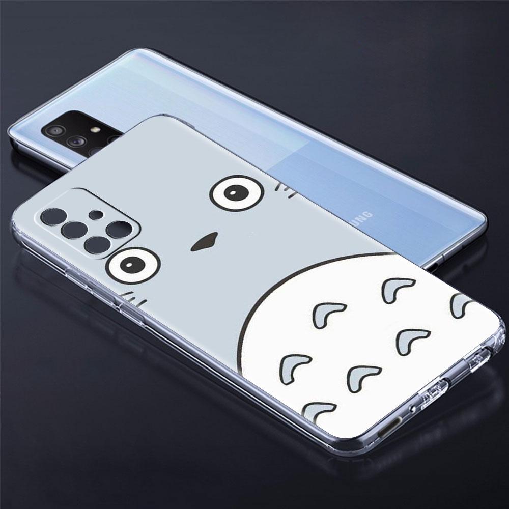 Мягкий чехол для телефона Samsung Galaxy A51 A21s A71 A12 A31 A52 A41 A32 A02s A11 A72 A42, прозрачная задняя крышка, Funda Studio Ghibli Totoro