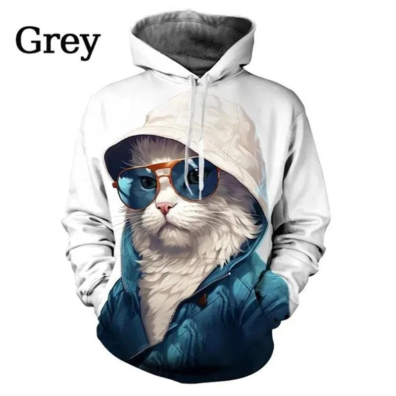 Cool Designs Cat Graphic Hoodie Men Clothes 3d Printed Funny Kids Hoodies Women Harajuku Fashion Y2k Pullover Sweatshirt Hoody