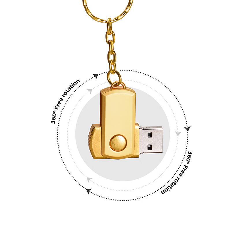 OLOEY Мини-цветной вращающийся высокоскоростной USB-накопитель с брелоком