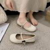 Flat-soled Single Shoes Women's 2025 Spring New French Soft Sole Gentle and Comfortable Good Match Mary Jane Evening Breeze Round Head Single Shoes