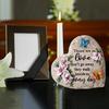 Memorial Garden Stone Resin Love Heart Shaped Stone Sympathy Gift Outdoor Memorial Ornament for Bereavement Loss of Loved One Condolence Gifts