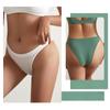 Sports Girls Underwear Thong Women Seamless Sexy Fitness Sports T-word Panties Cotton File Girls Solid Color Mid-waist Large Size T Pants