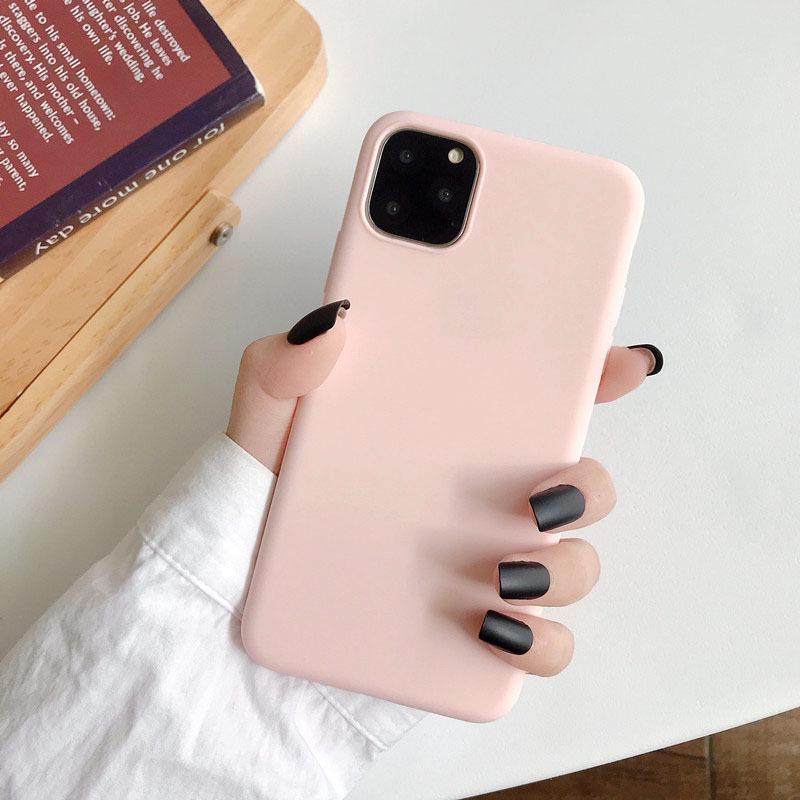 Colorful Soft TPU Case for iPhone 11 / 14/ 14 Pro/13/Mini 12/11 Pro/11 Pro Max Honor Full Cover Candy Matte Phone Bag