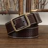 Ретро повседневный индивидуальный тренд универсальный полый первый слой коровьей кожи ремень с игольчатой пряжкой мужской ремень из натуральной кожи для джинсов мужской