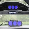 Car In/Outdoor Thermometer & Clock Digital LCD Display Orange/Blue LED Backlight