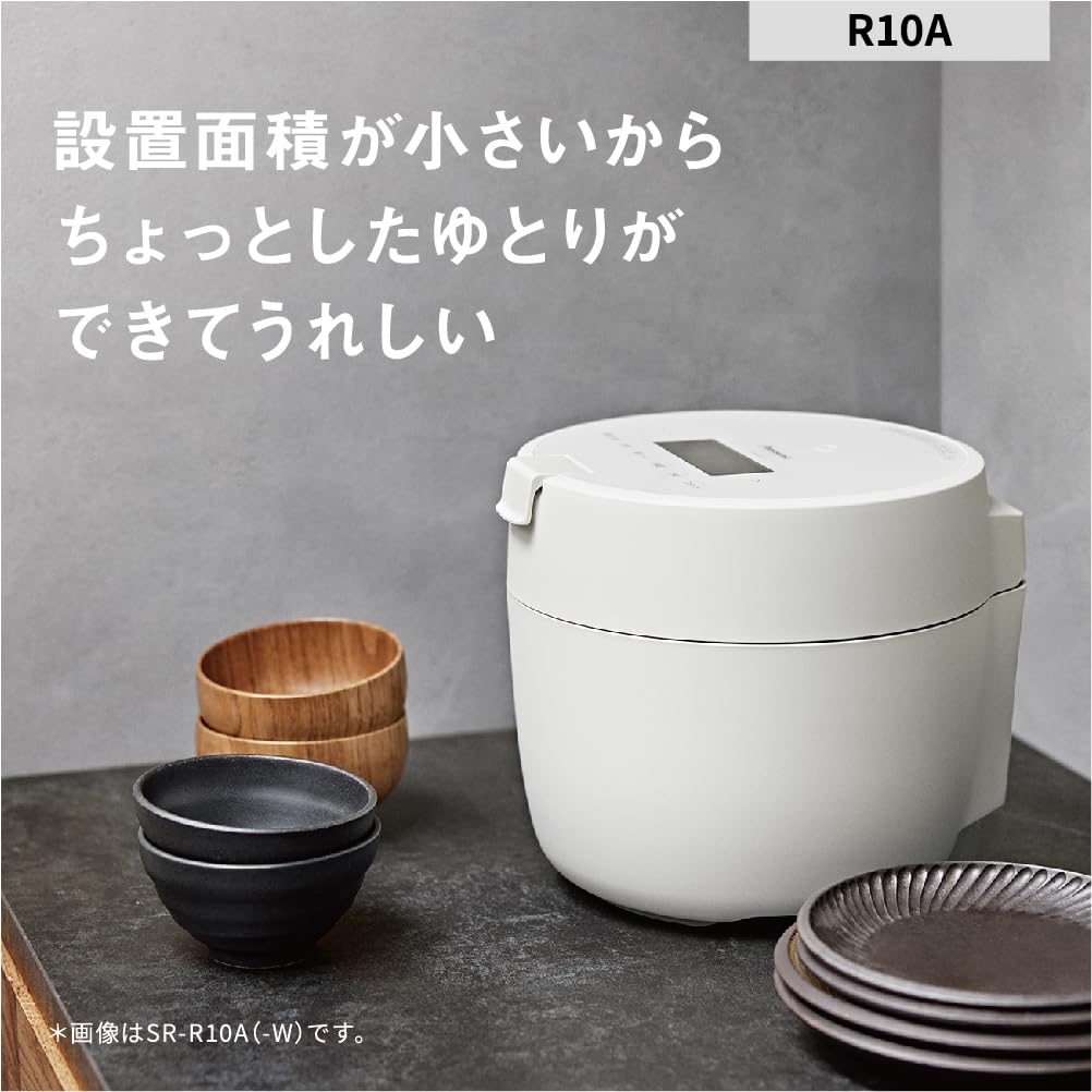 Panasonic Рисоварка 5 чашек под давлением IH New Life Single Living Компактный размер Крышка Можно мыть в посудомоечной машине Белый SR-R10A-W