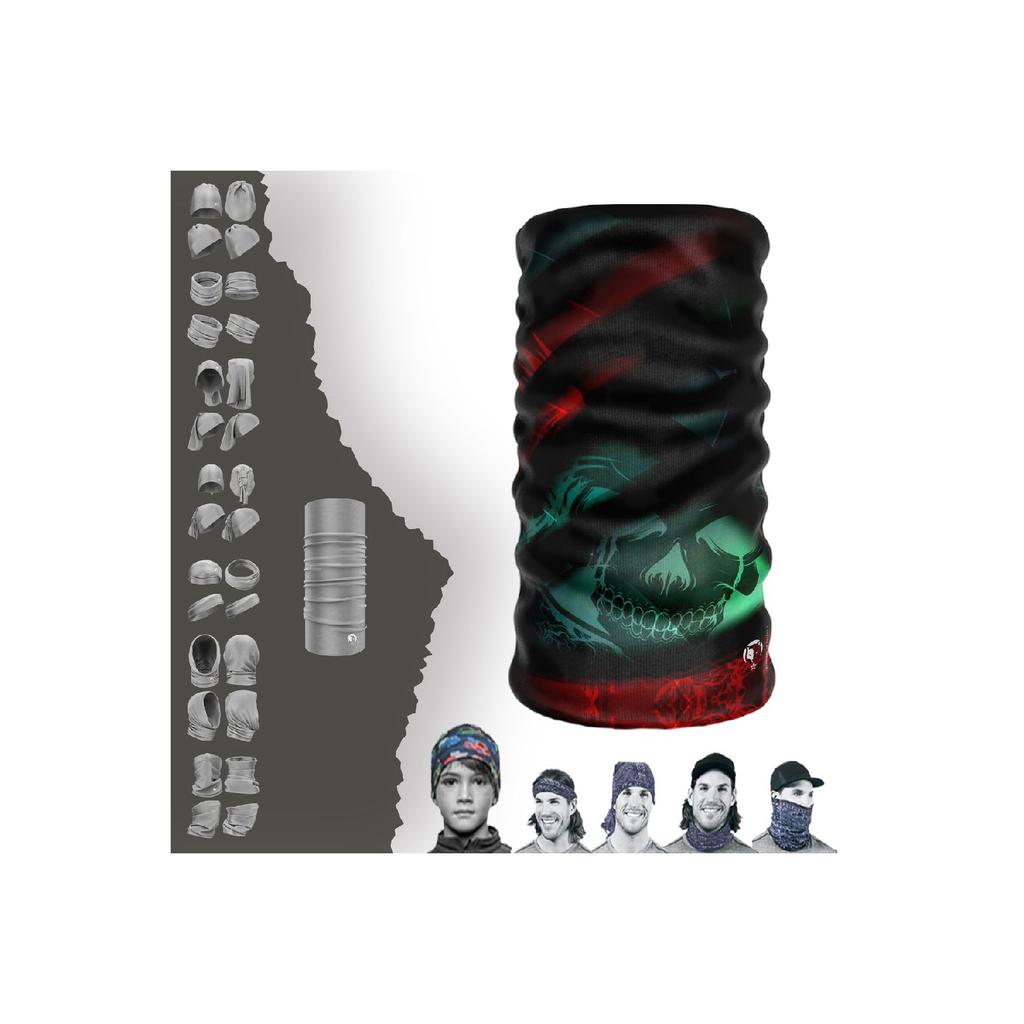 Унисекс Серый Череп Каратель Бесшовный Воротник-труба Бандана