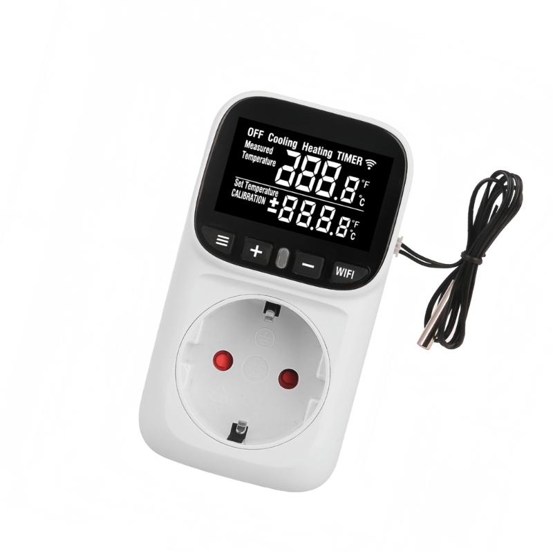 Цифровые розетки-терморегуляторы с таймером -40℃ до 120℃ Регулируемые розетки-термостаты Прочные