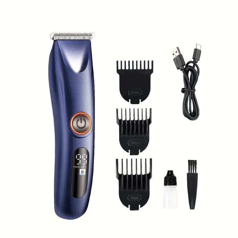 Машинка для стрижки волос, беспроводной триммер для бороды, бритва, электрический триммер с Т-образным лезвием, набор для ухода за волосами, бритва, набор для стрижки волос с нулевым зазором и насадками-направляющими