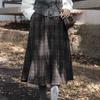 Japanese Retro Versatile Plaid Skirt Women Casual Simple Loose Skirts