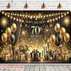 2D plane, 1 piece of birthday celebration decoration pattern for 70th birthday, party banner, family
