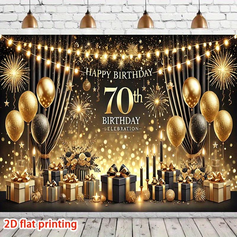 2D plane, 1 piece of birthday celebration decoration pattern for 70th birthday, party banner, family