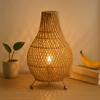 Rattan Table Lamp Natural Bulb Included