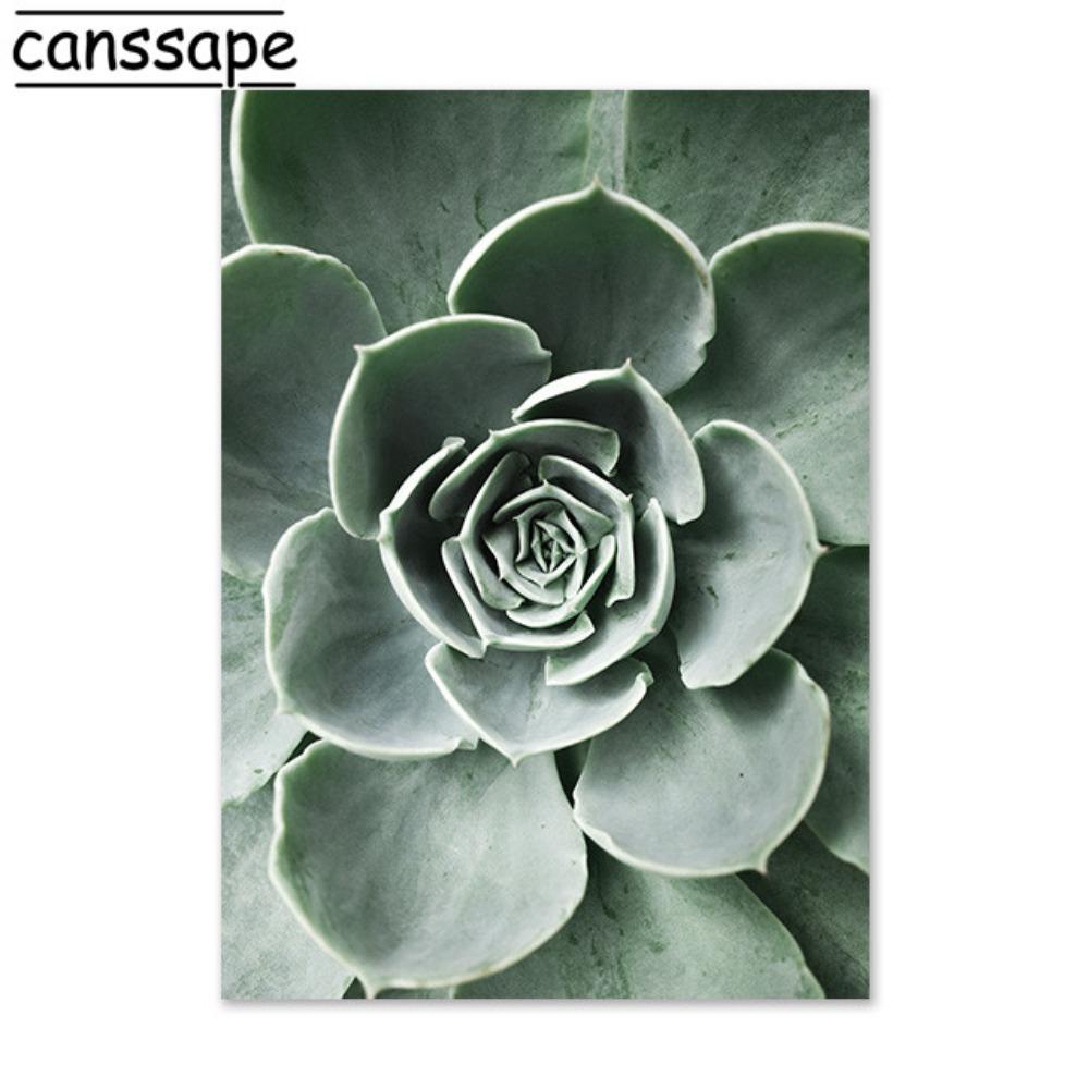 Природа Настенная Живопись Суккулентные Растения Плакаты Цветы Зеленые Растения Листья Холст Картина Скандинавские Настенные Картины Декор Гостиной