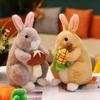 Имитация кролика, плюшевая игрушка, реалистичный кролик, мягкая кукла, реалистичные игрушки для животных для детей, девочек, подарок на день рождения, декор комнаты