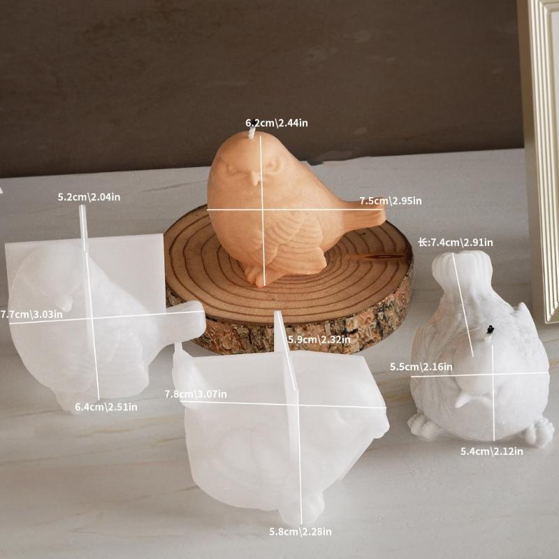 Гибкая силиконовая форма для создания уникальных 3D фигурок птиц, аксессуаров для энтузиастов и домашнего декора для повседневного использования