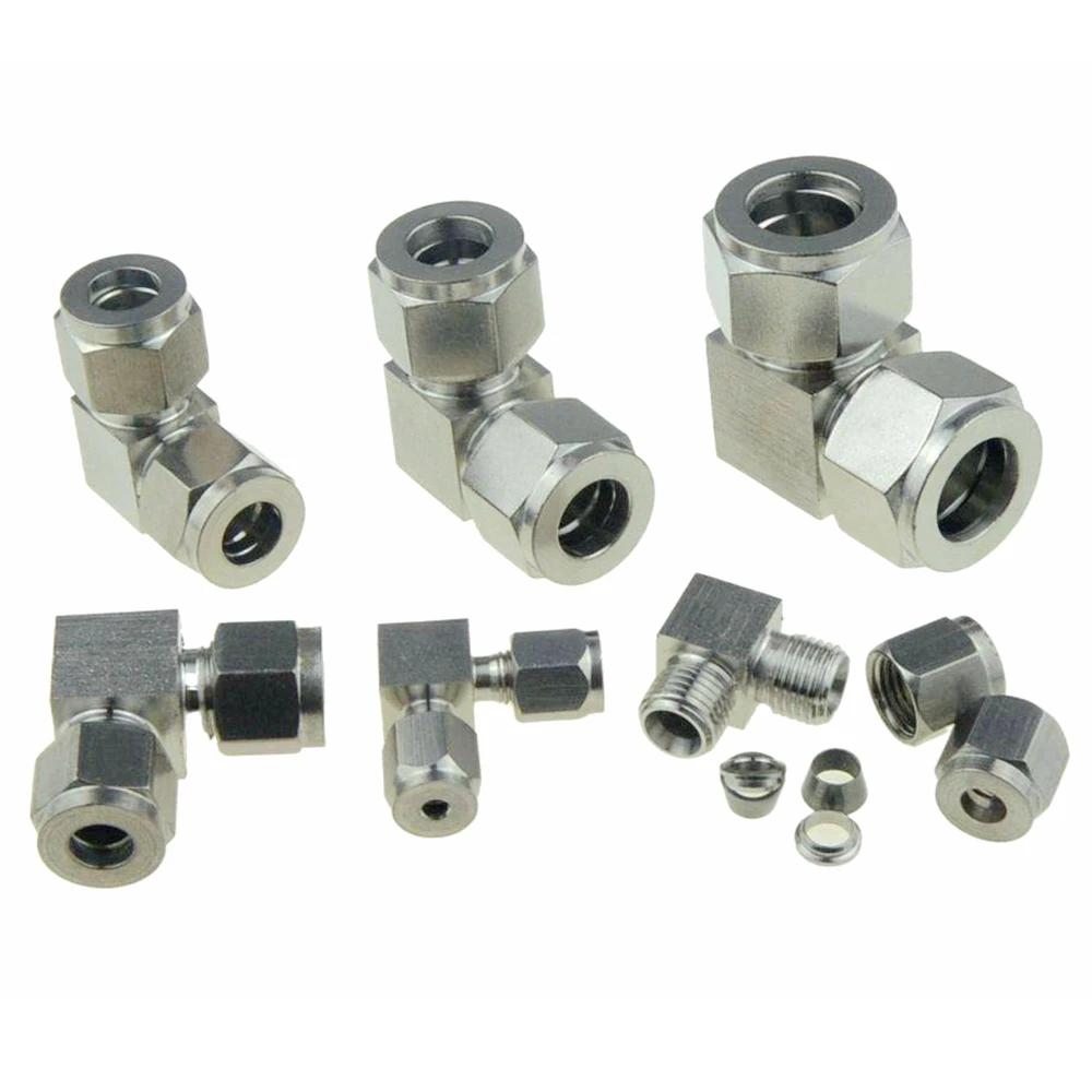 SUS 304 Compression Ferrule Pipe Fitting 6mm 8 10 12mm Conversion Adapter 1/4 1/2 Tube Stainless Steel Coupler Connector YDF-LOK