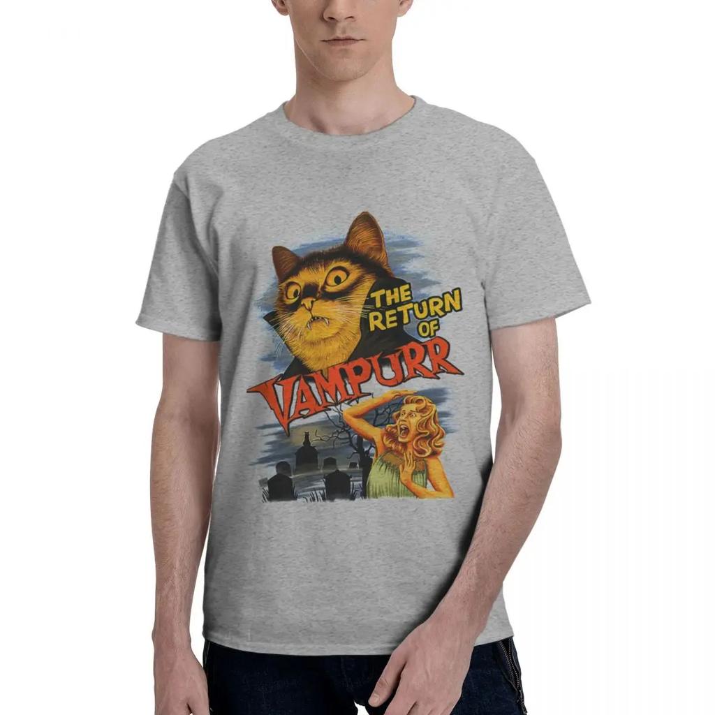 Cat The Return Of Vampurr T Shirts Casual Tee Shirt Short Sleeve Crew Neck T-Shirt Novelty Funny Summer Clothing