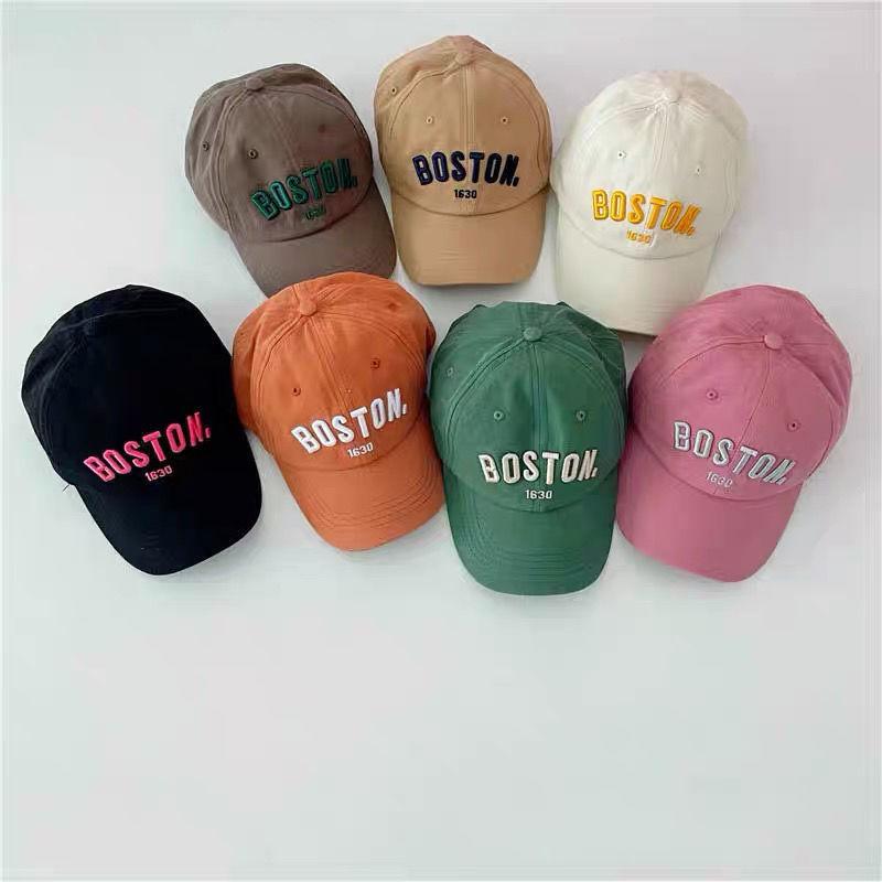 Children Baseball Cap Fashion Letter Embroidery Boys Girls Hip Hop Summer Sun Hat Adjustable Kids Solid Color Caps