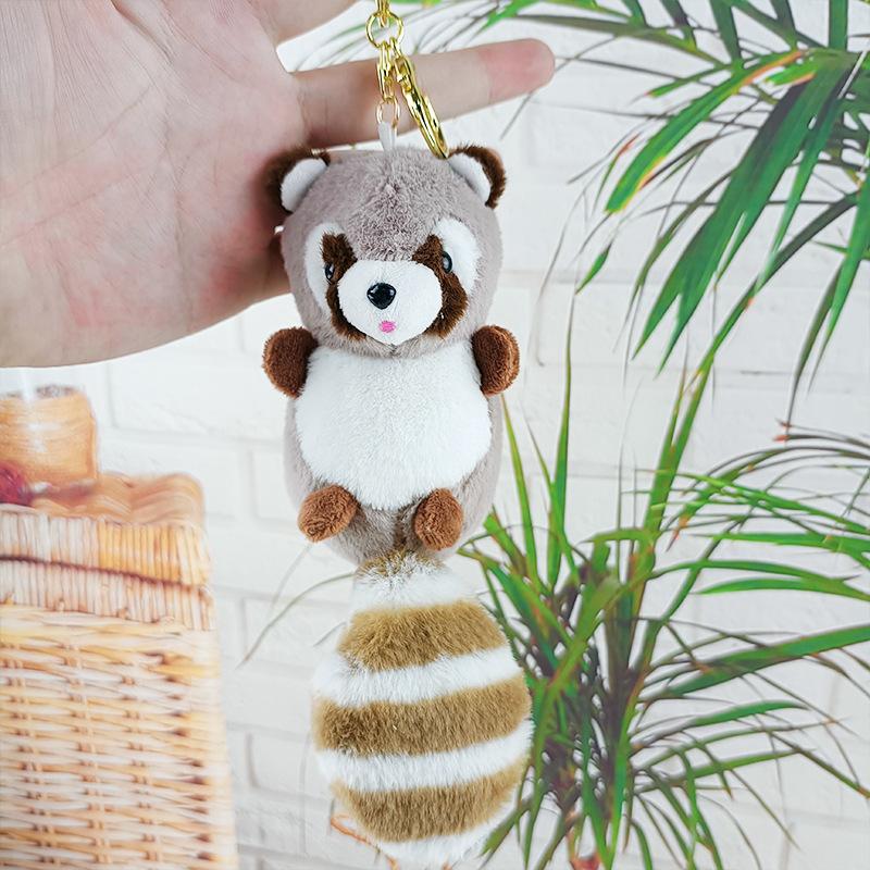 Милый енот плюшевая подвеска игрушка кукла брелок рюкзак брелки аксессуары подарок