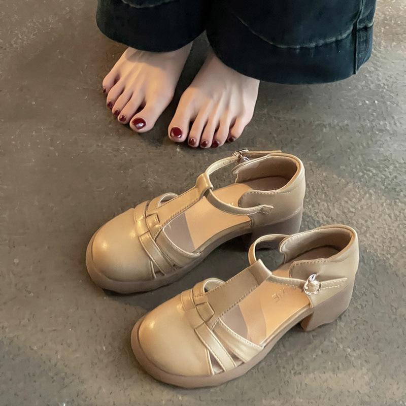 Retro Mary Jane sandals women's summer new wear versatile with skirt platform sandals