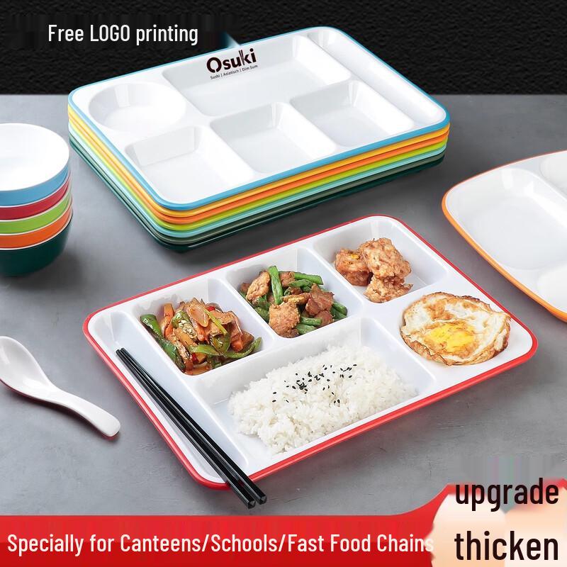 Commercial Melamine Divided Meal Tray