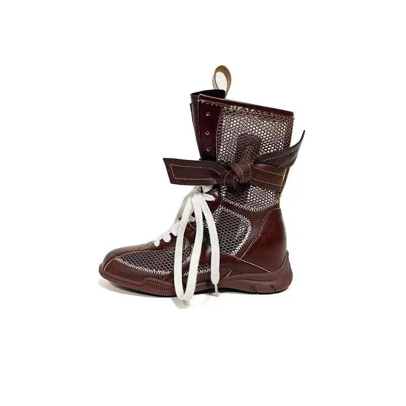 Небольшое увеличение внутренней высоты женские летние сетчатые ботинки для охоты на уток боксерские ботинки короткие ботинки Мартин
