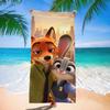 Zootopia Beach Towel Microfiber Bath Towel Kids Cartoon Week Judy Nick Quick Dry Towel