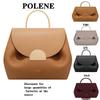 Polene Smiley Piglet Leather Pattern Shoulder Crossbody Handbag - Large Capacity & Unique Design for Women