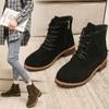 Женские теплые ботинки Осенние зимние ботинки Классические зимние ботинки на молнии Ботильоны зимние замшевые теплые меховые плюшевые женские туфли Ботильоны на каблуках