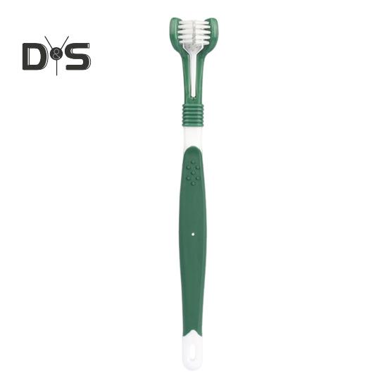 3-сторонняя зубная щетка для домашних животных, удаляющая неприятный запах изо рта, зубной камень, зубная щетка для собак, уход за зубами кошек, щетка для чистки полости рта для собак и кошек