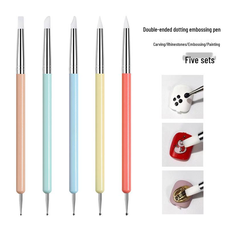 Набор силиконовых двухсторонних аппликаторов для нейл-арта и страз