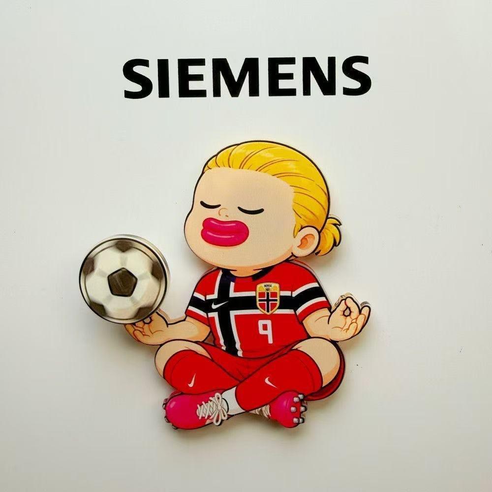 Haaland Funny Rotating Fridge Magnet Football Iconic Scene Magnetic Fan Souvenir 6pcs