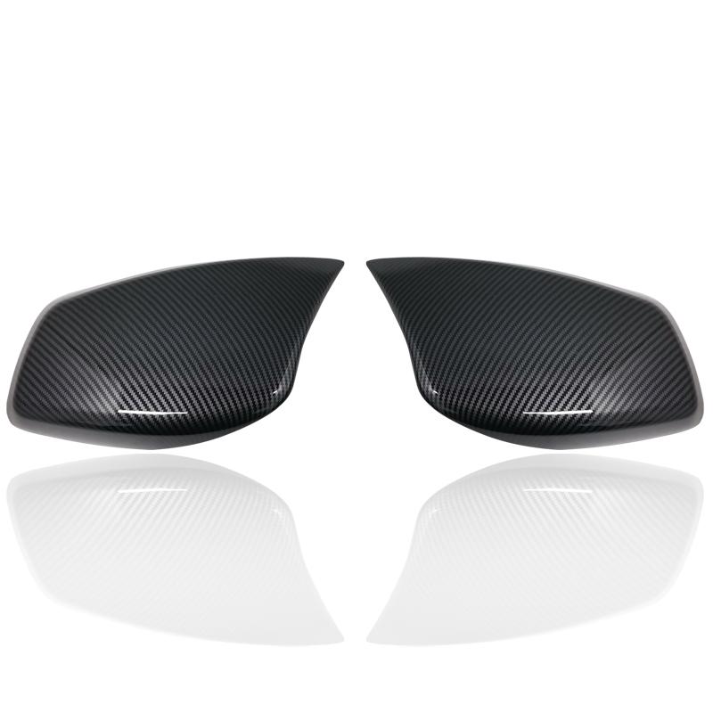 Черные крышки бокового зеркала заднего вида из углеродного волокна для BMW 5 серии E60 E61 E63 E64 2004-2008 520i 525i 528i 528xi 530i